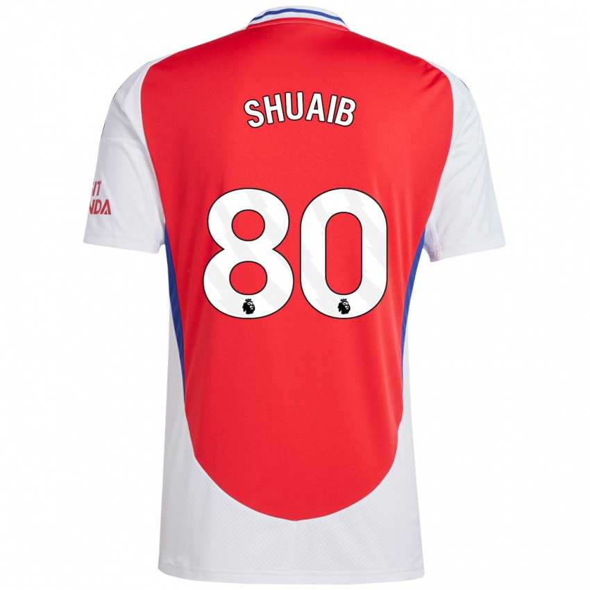 Uomo Maglia Zac Shuaib #80 Rosso Bianco Kit Gara Home 2024/25 Maglietta