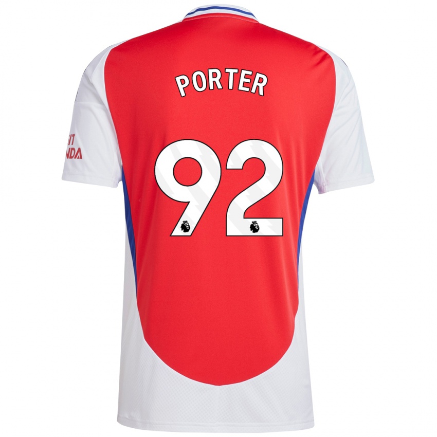 Uomo Maglia Jack Porter #92 Rosso Bianco Kit Gara Home 2024/25 Maglietta