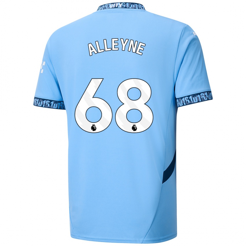 Uomo Maglia Max Alleyne #68 Blu Navy Kit Gara Home 2024/25 Maglietta