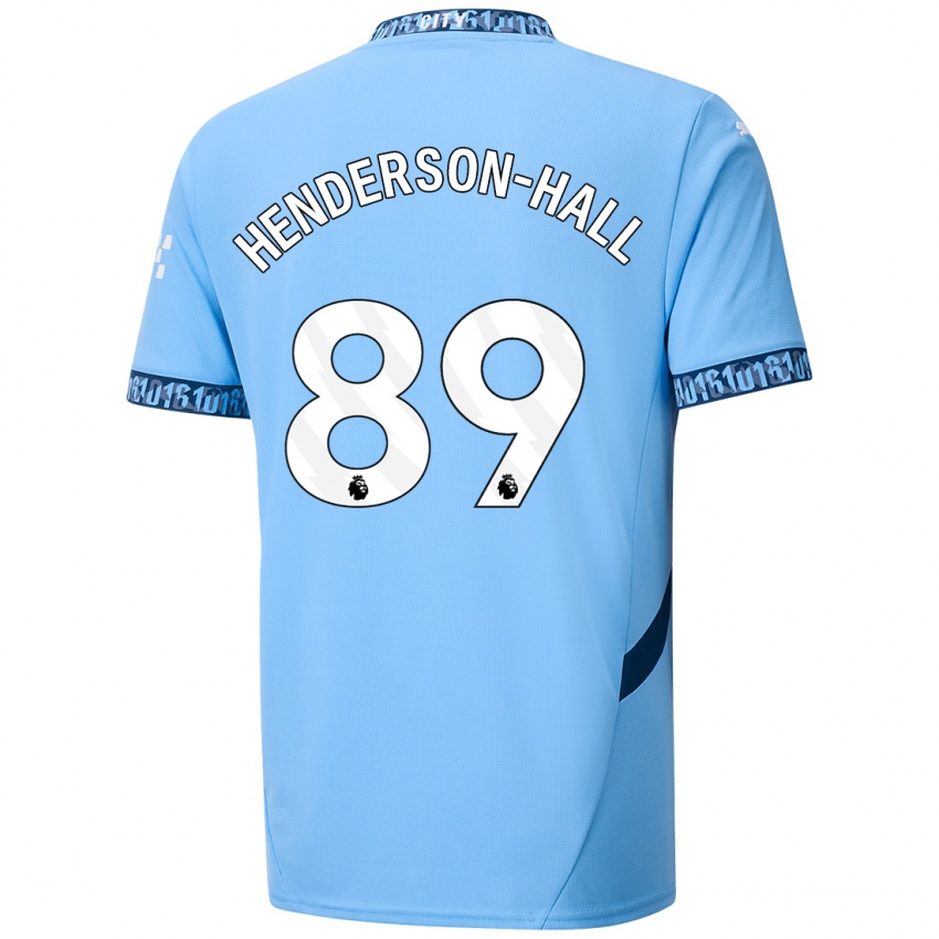 Uomo Maglia Matty Henderson-Hall #89 Blu Navy Kit Gara Home 2024/25 Maglietta