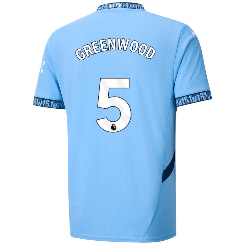 Uomo Maglia Alex Greenwood #5 Blu Navy Kit Gara Home 2024/25 Maglietta