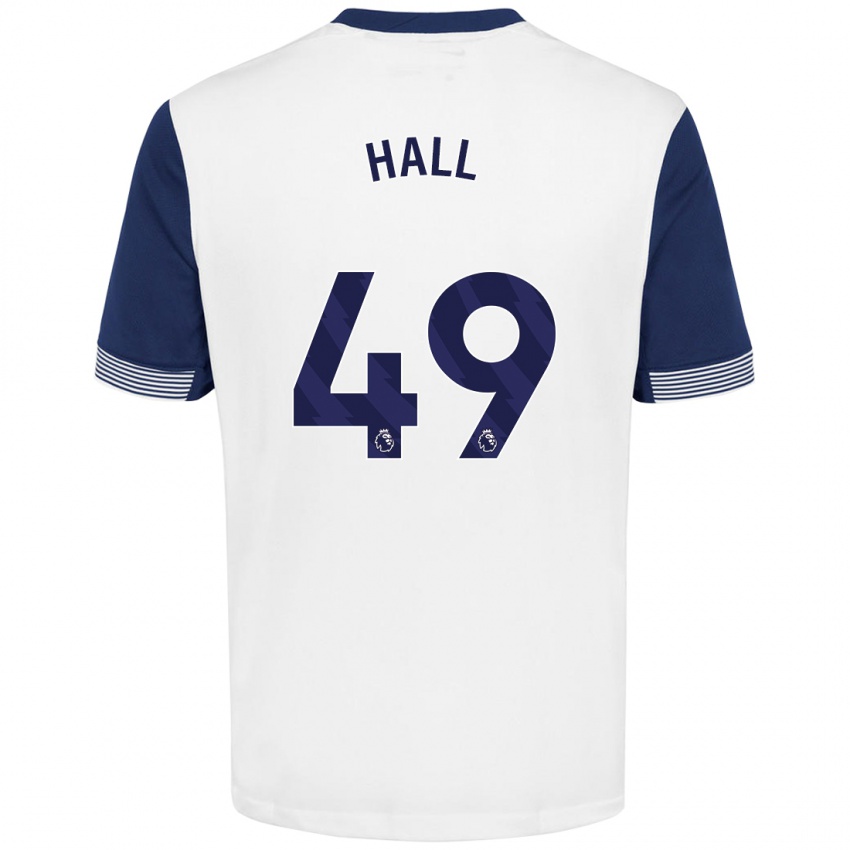 Uomo Maglia Tyrese Hall #49 Bianco Blu Kit Gara Home 2024/25 Maglietta