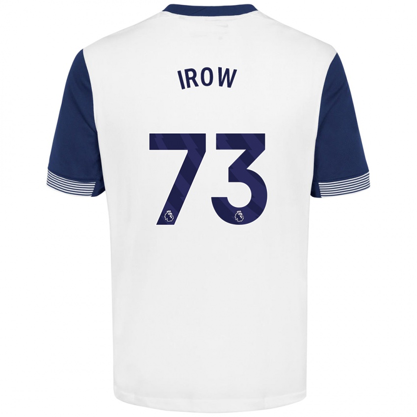 Uomo Maglia Oliver Irow #73 Bianco Blu Kit Gara Home 2024/25 Maglietta