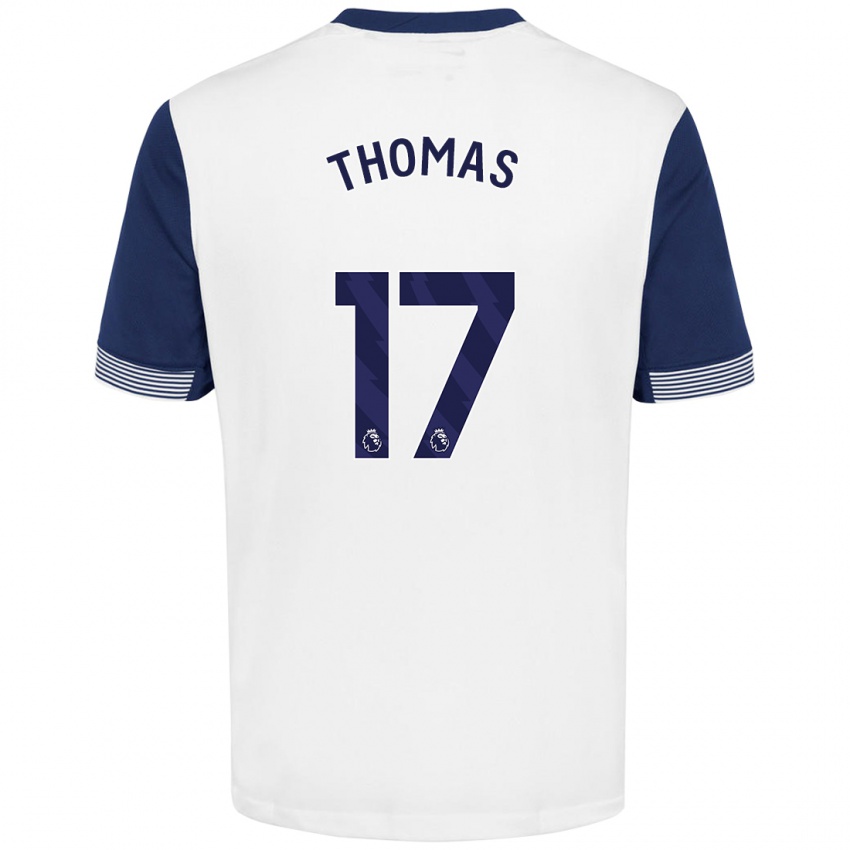 Uomo Maglia Martha Thomas #17 Bianco Blu Kit Gara Home 2024/25 Maglietta