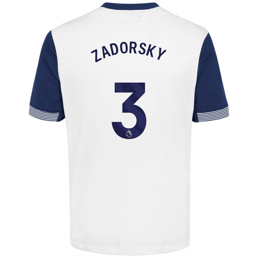 Uomo Maglia Shelina Zadorsky #3 Bianco Blu Kit Gara Home 2024/25 Maglietta