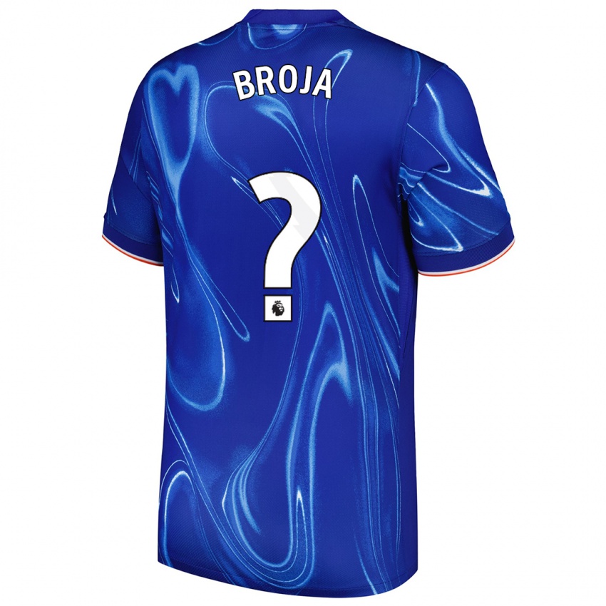 Uomo Maglia Armando Broja #0 Blu Bianco Kit Gara Home 2024/25 Maglietta