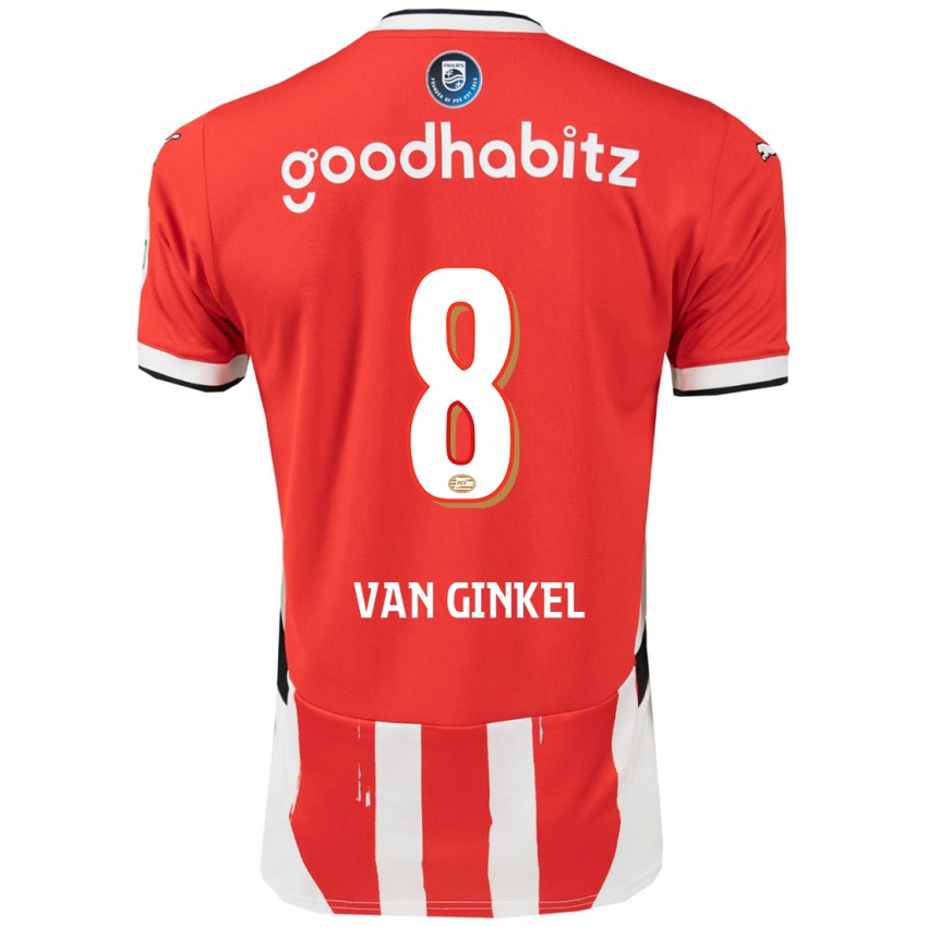 Uomo Maglia Marco Van Ginkel #8 Rosso Bianco Kit Gara Home 2024/25 Maglietta