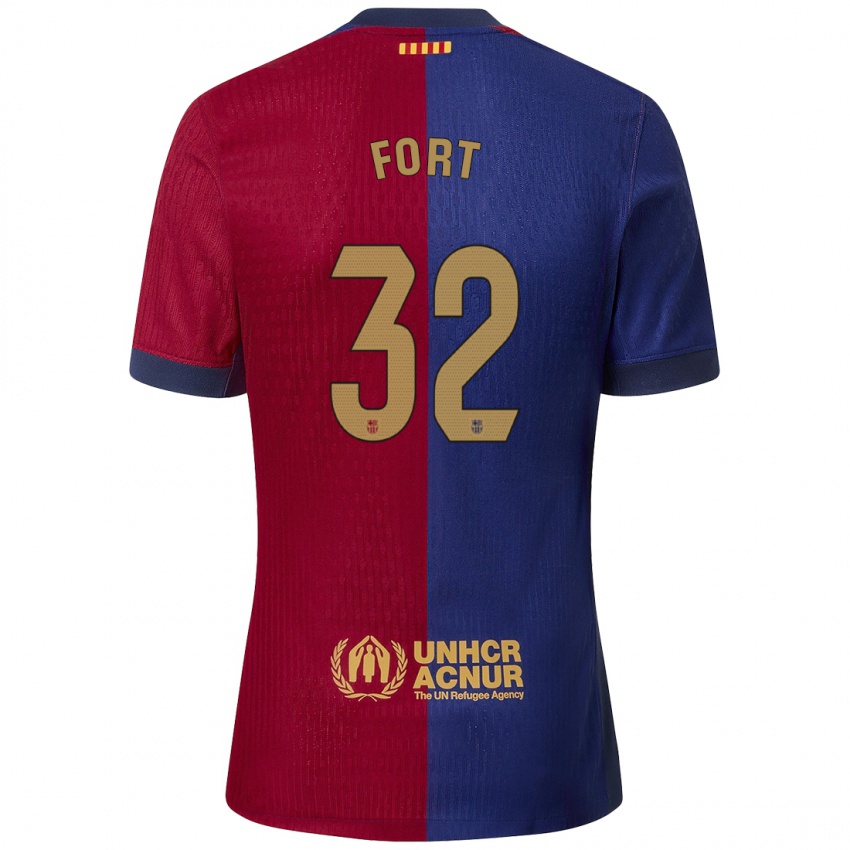 Uomo Maglia Héctor Fort #32 Blu Rosso Kit Gara Home 2024/25 Maglietta