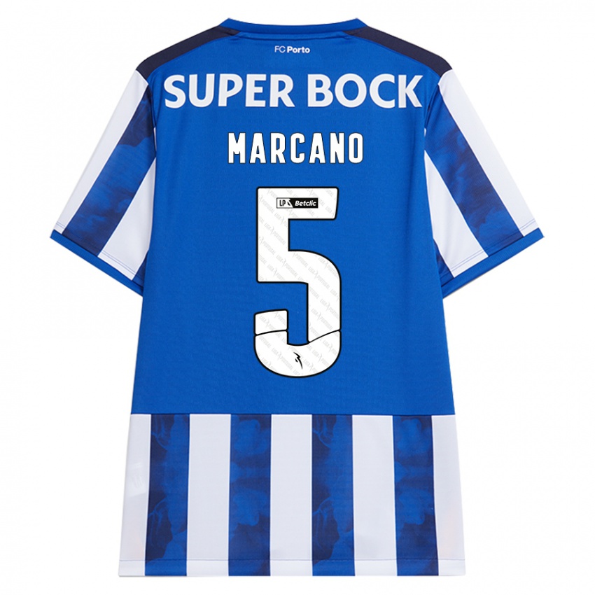 Uomo Maglia Ivan Marcano #5 Blu Bianco Kit Gara Home 2024/25 Maglietta