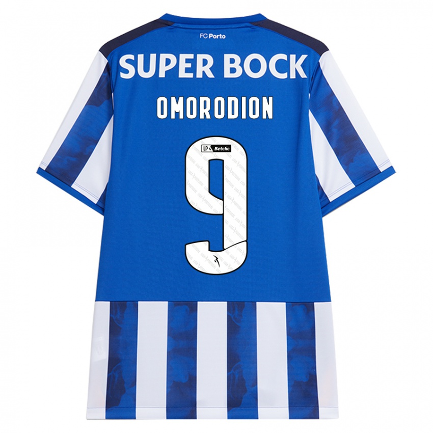 Uomo Maglia Samu Omorodion #9 Blu Bianco Kit Gara Home 2024/25 Maglietta