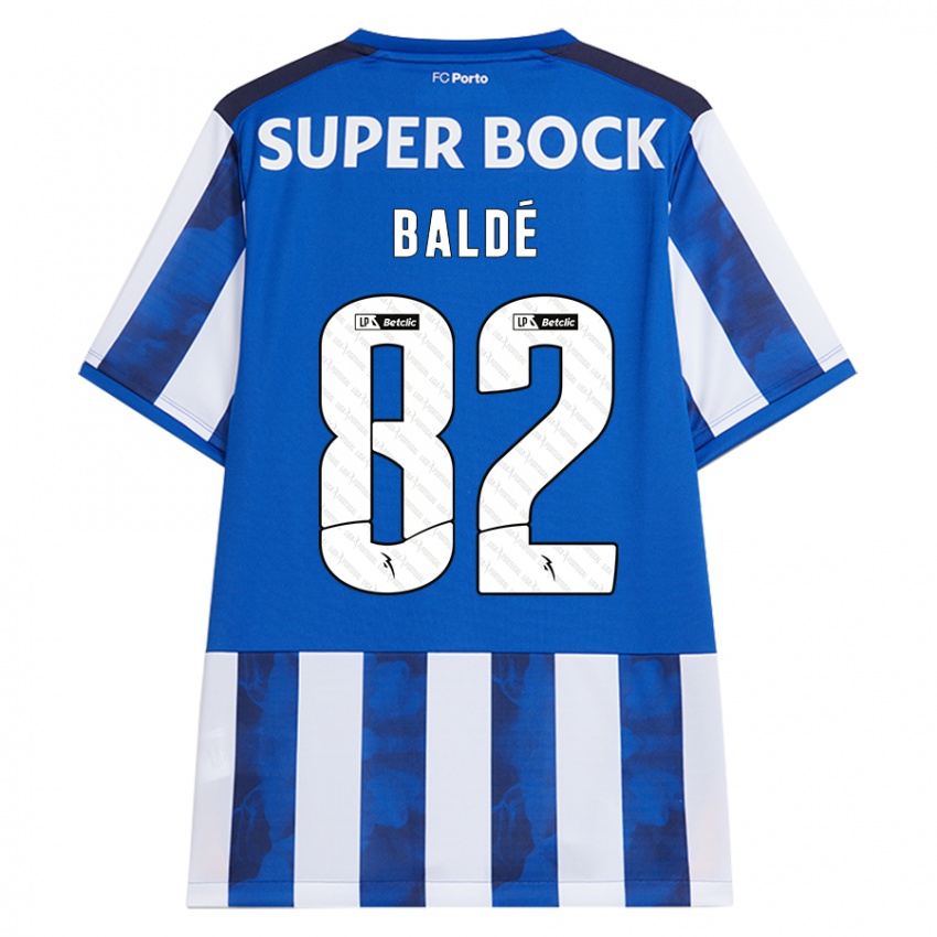 Uomo Maglia Alfa Baldé #82 Blu Bianco Kit Gara Home 2024/25 Maglietta