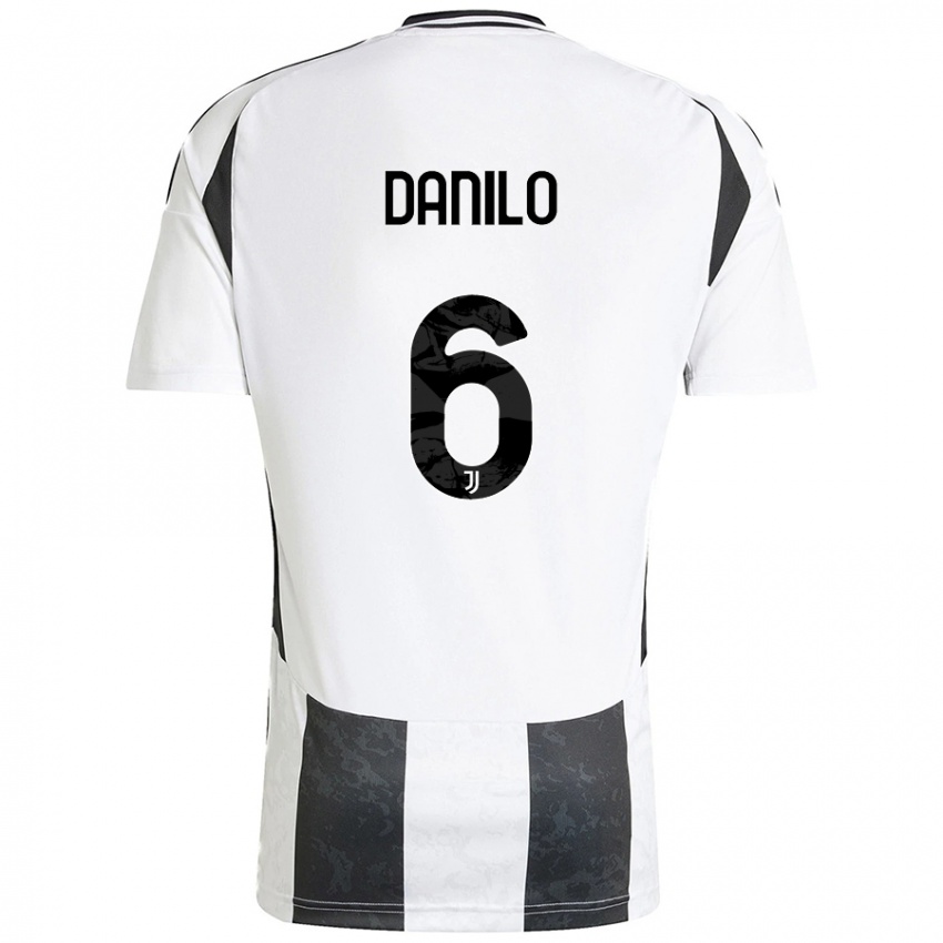 Uomo Maglia Danilo #6 Bianco Nero Kit Gara Home 2024/25 Maglietta