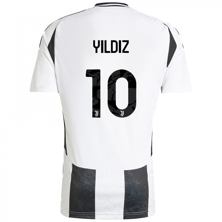 Uomo Maglia Kenan Yildiz #10 Bianco Nero Kit Gara Home 2024/25 Maglietta