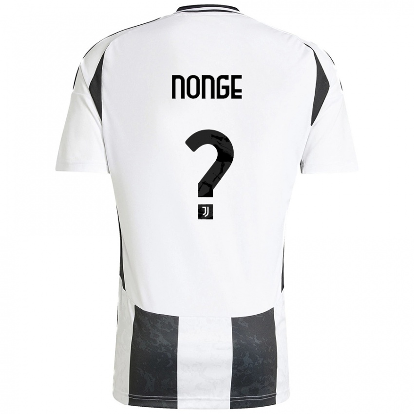 Uomo Maglia Joseph Nonge #0 Bianco Nero Kit Gara Home 2024/25 Maglietta