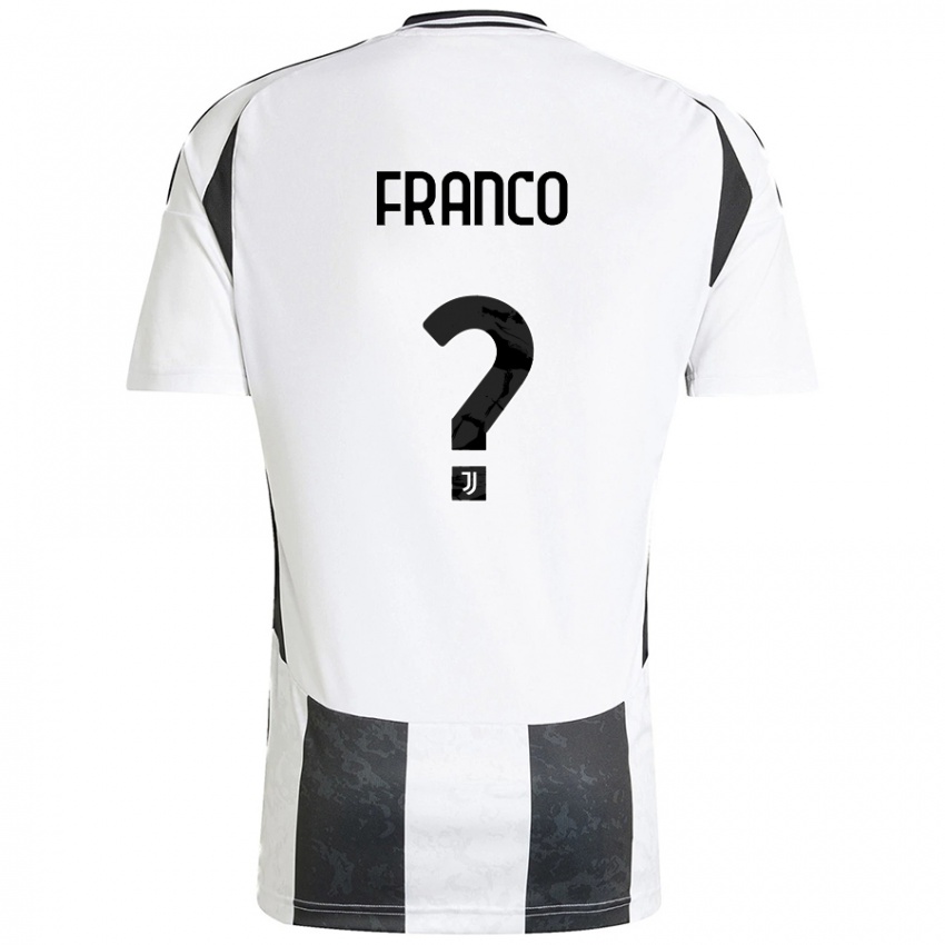 Uomo Maglia Christian Franco #0 Bianco Nero Kit Gara Home 2024/25 Maglietta