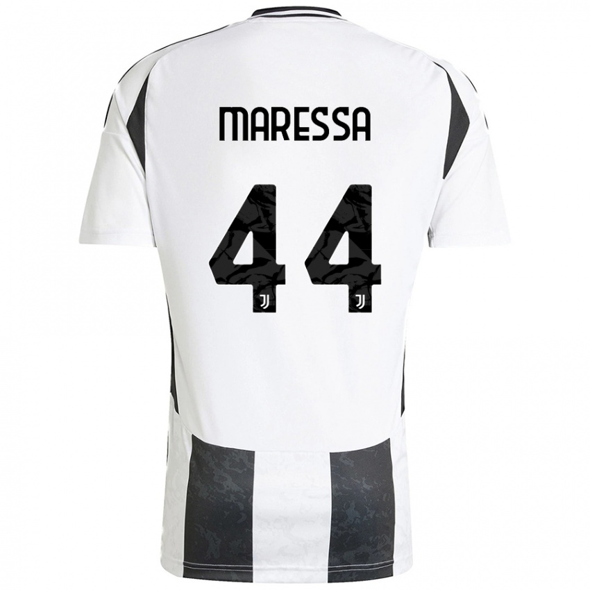 Uomo Maglia Tommaso Maressa #44 Bianco Nero Kit Gara Home 2024/25 Maglietta