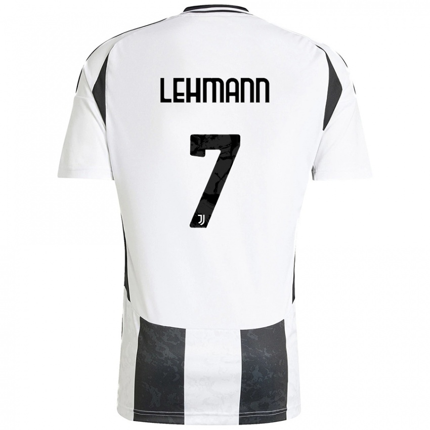 Uomo Maglia Alisha Lehmann #7 Bianco Nero Kit Gara Home 2024/25 Maglietta