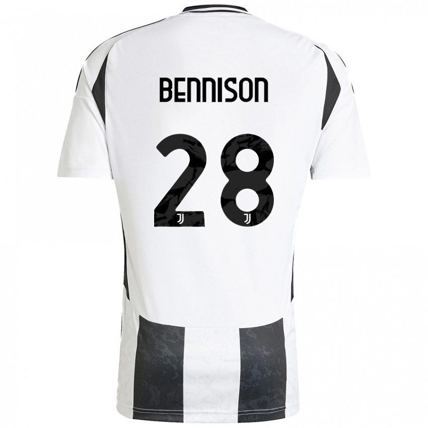 Uomo Maglia Hanna Bennison #28 Bianco Nero Kit Gara Home 2024/25 Maglietta