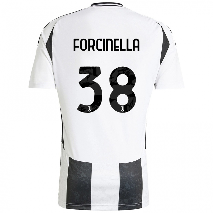 Uomo Maglia Camilla Forcinella #38 Bianco Nero Kit Gara Home 2024/25 Maglietta