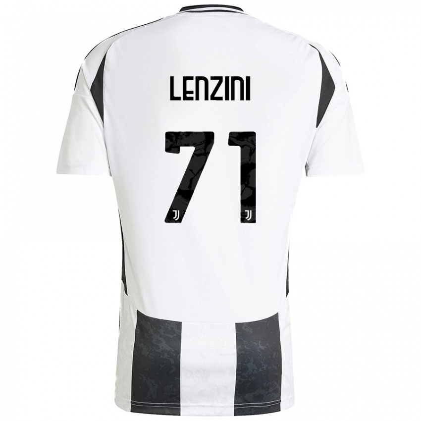 Uomo Maglia Martina Lenzini #71 Bianco Nero Kit Gara Home 2024/25 Maglietta