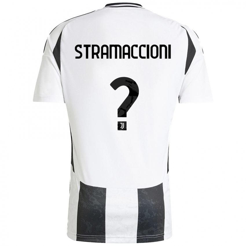 Uomo Maglia Diego Stramaccioni #0 Bianco Nero Kit Gara Home 2024/25 Maglietta