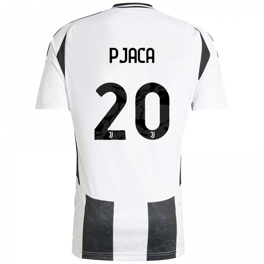 Uomo Maglia Marko Pjaca #20 Bianco Nero Kit Gara Home 2024/25 Maglietta