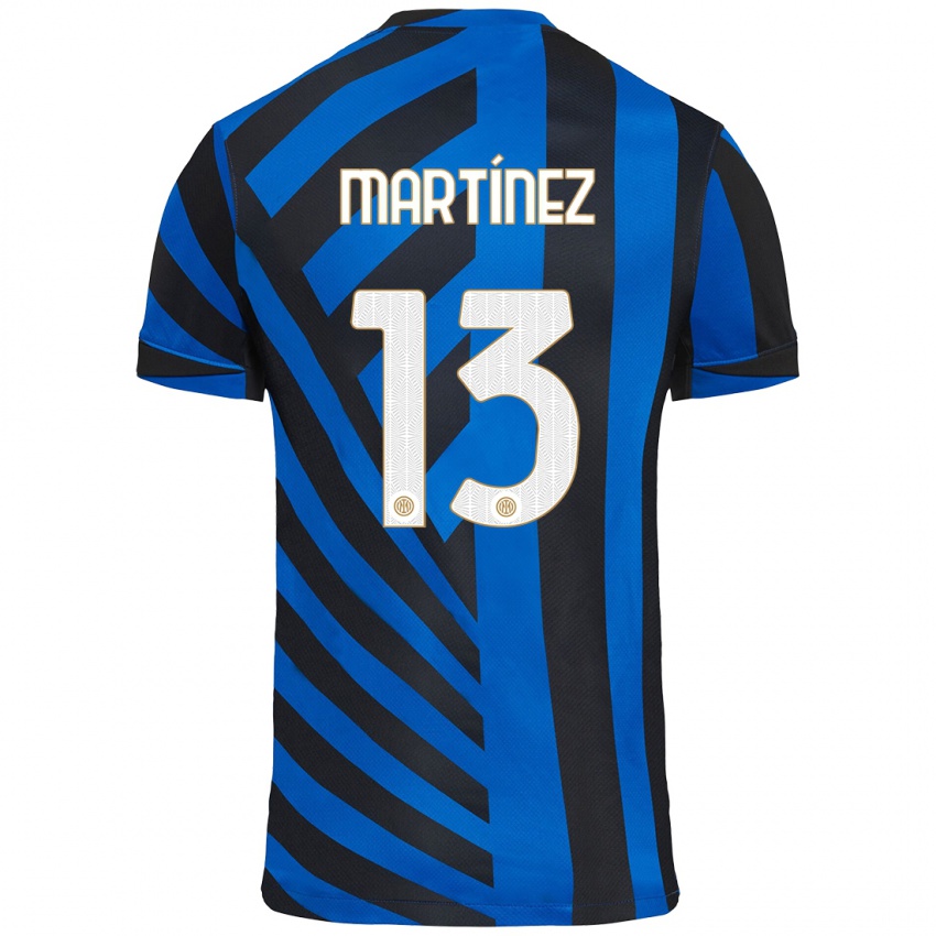 Uomo Maglia Josep Martínez #13 Blu Nero Kit Gara Home 2024/25 Maglietta