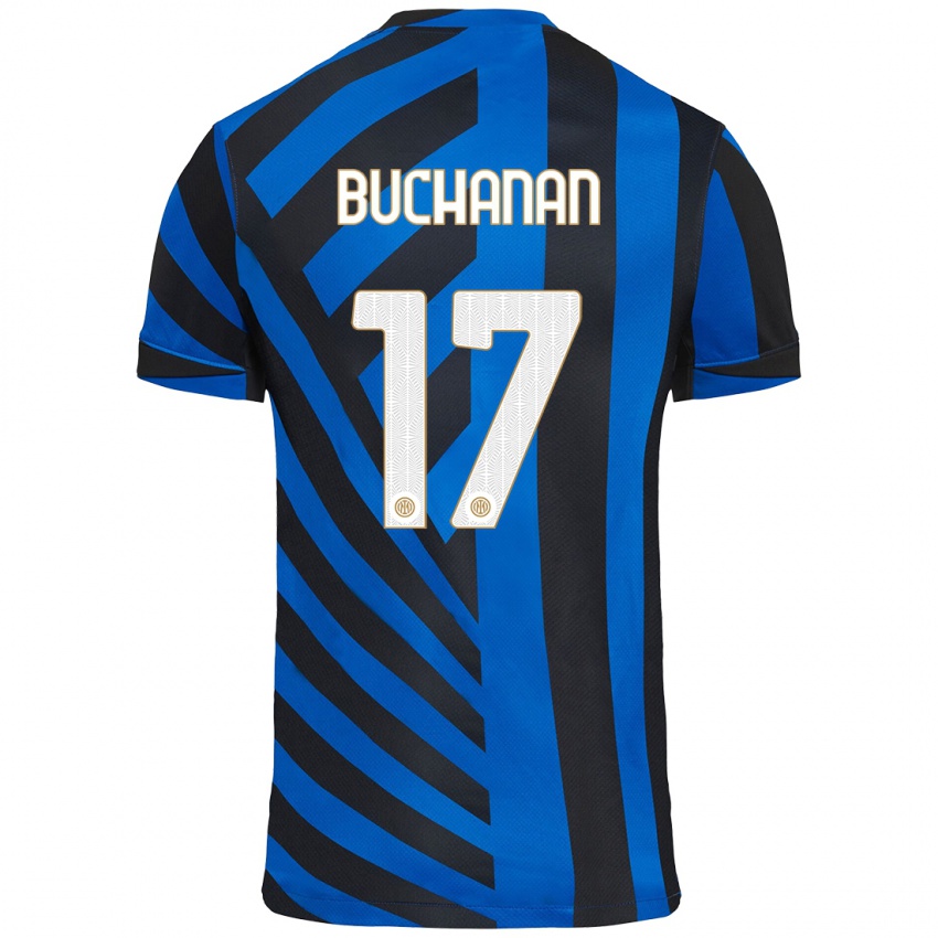 Uomo Maglia Tajon Buchanan #17 Blu Nero Kit Gara Home 2024/25 Maglietta