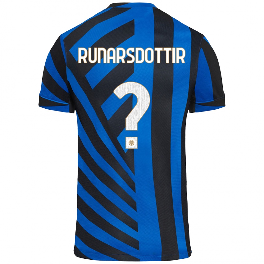 Uomo Maglia Cecilía Rán Rúnarsdóttir #0 Blu Nero Kit Gara Home 2024/25 Maglietta