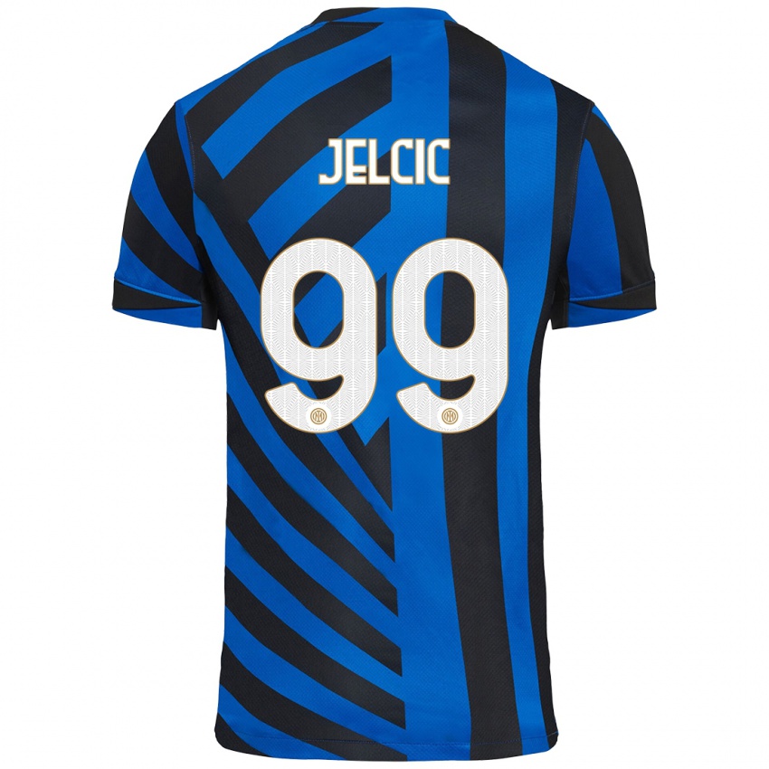 Uomo Maglia Maja Jelčić #99 Blu Nero Kit Gara Home 2024/25 Maglietta