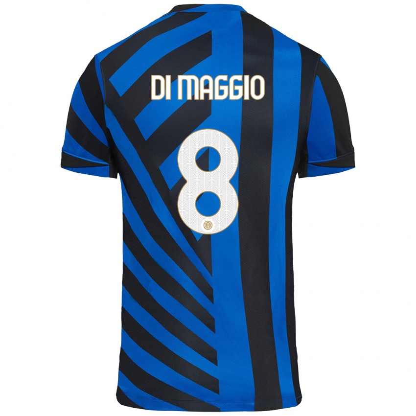 Uomo Maglia Luca Di Maggio #8 Blu Nero Kit Gara Home 2024/25 Maglietta