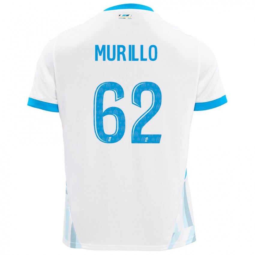 Uomo Maglia Amir Murillo #62 Bianco Azzurro Kit Gara Home 2024/25 Maglietta