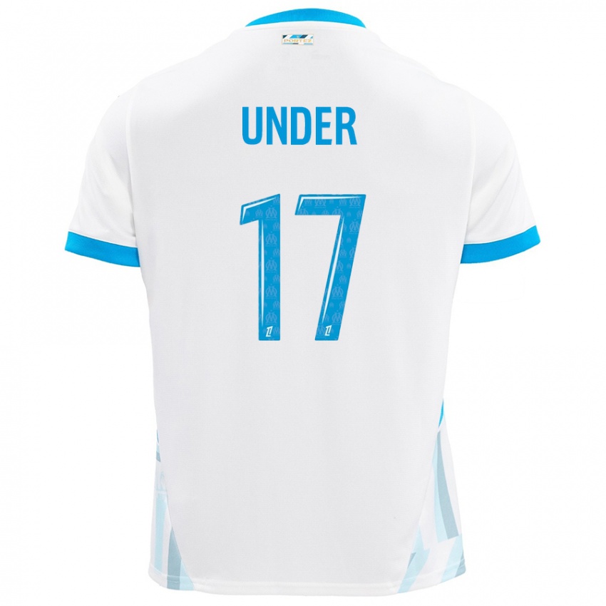 Uomo Maglia Cengiz Under #17 Bianco Azzurro Kit Gara Home 2024/25 Maglietta