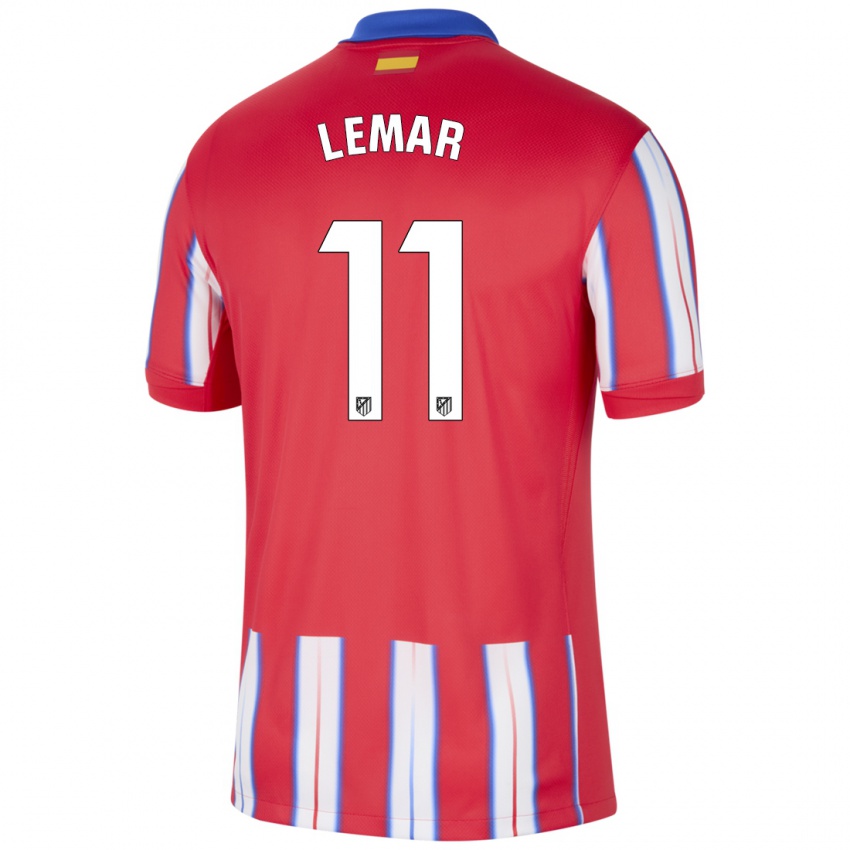 Uomo Maglia Thomas Lemar #11 Rosso Bianco Blu Kit Gara Home 2024/25 Maglietta