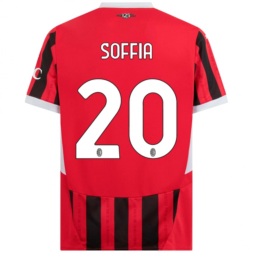 Uomo Maglia Angelica Soffia #20 Rosso Nero Kit Gara Home 2024/25 Maglietta