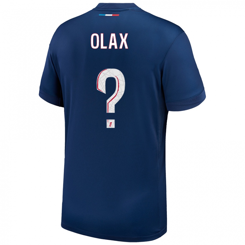 Uomo Maglia Djamy Olax #0 Blu Navy Bianco Kit Gara Home 2024/25 Maglietta