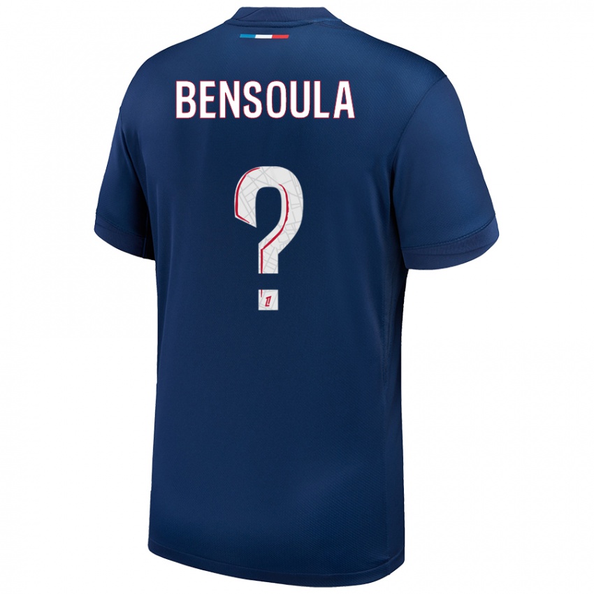 Uomo Maglia Kamil Bensoula #0 Blu Navy Bianco Kit Gara Home 2024/25 Maglietta