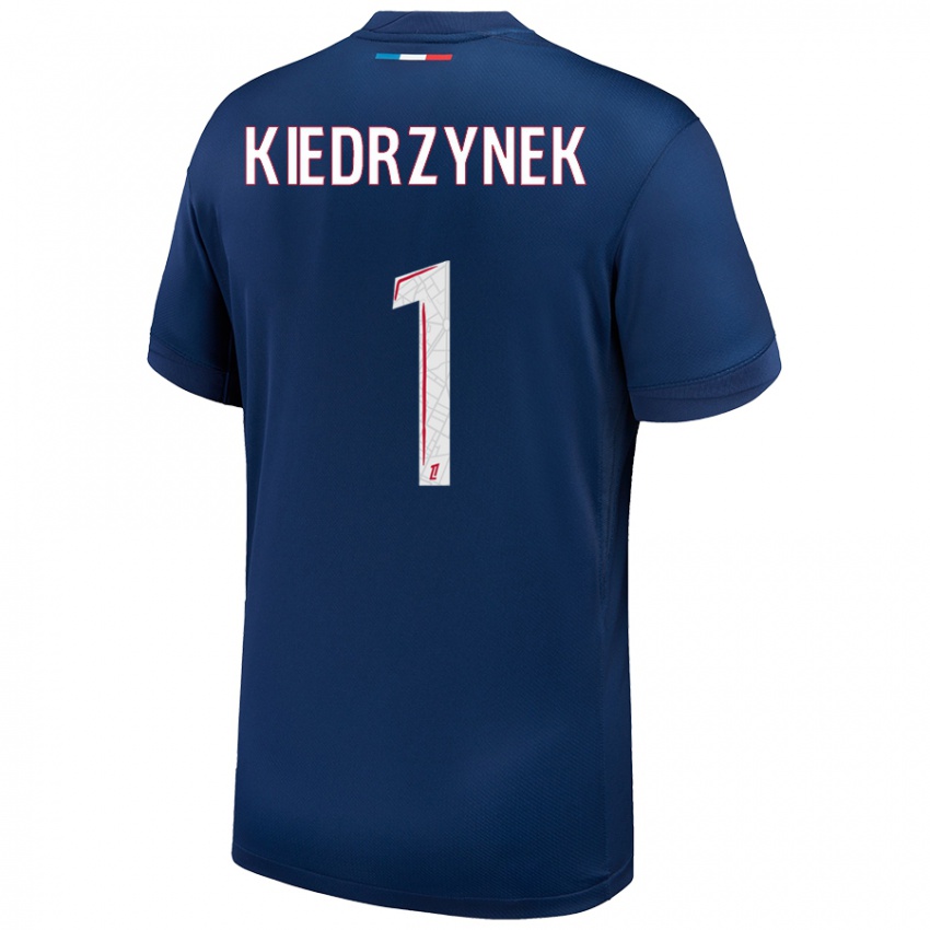 Uomo Maglia Katarzyna Kiedrzynek #1 Blu Navy Bianco Kit Gara Home 2024/25 Maglietta