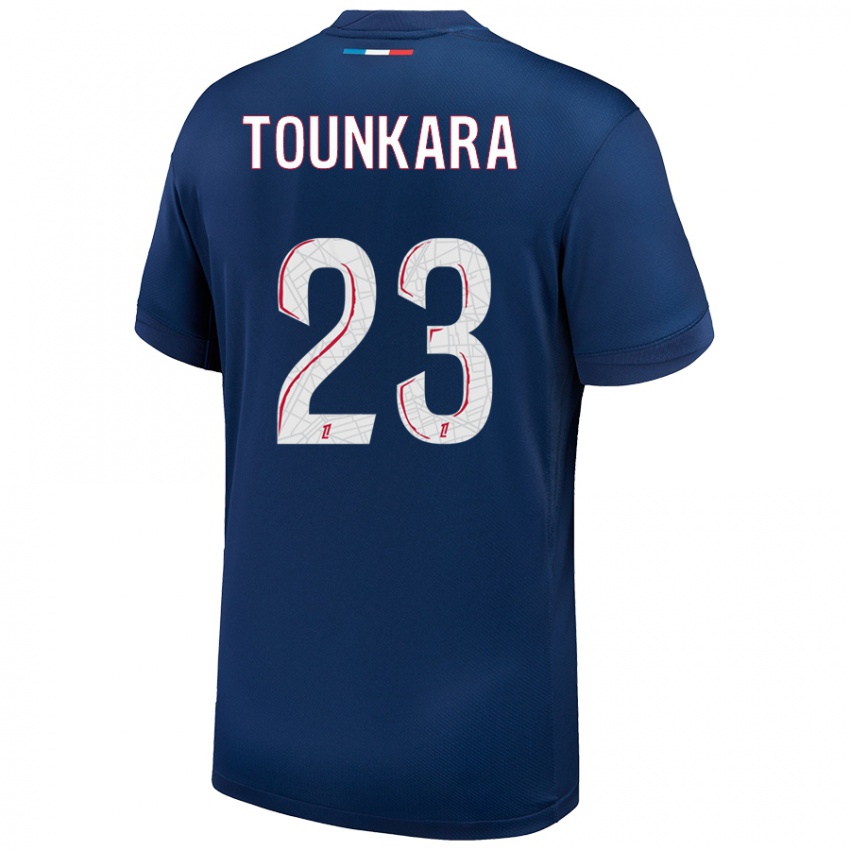 Uomo Maglia Aïssatou Tounkara #23 Blu Navy Bianco Kit Gara Home 2024/25 Maglietta