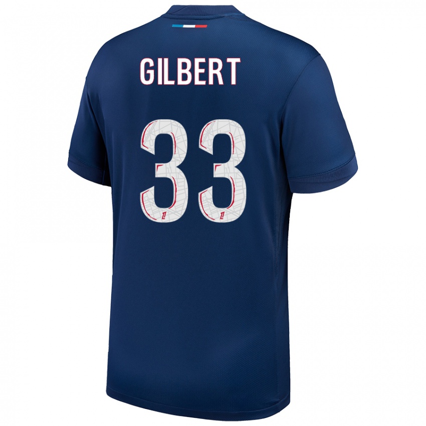 Uomo Maglia Tara Elimbi Gilbert #33 Blu Navy Bianco Kit Gara Home 2024/25 Maglietta