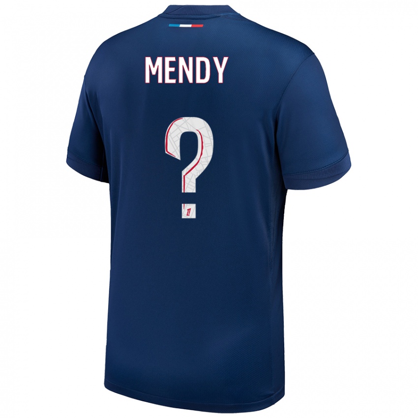 Uomo Maglia Tony Mendy #0 Blu Navy Bianco Kit Gara Home 2024/25 Maglietta