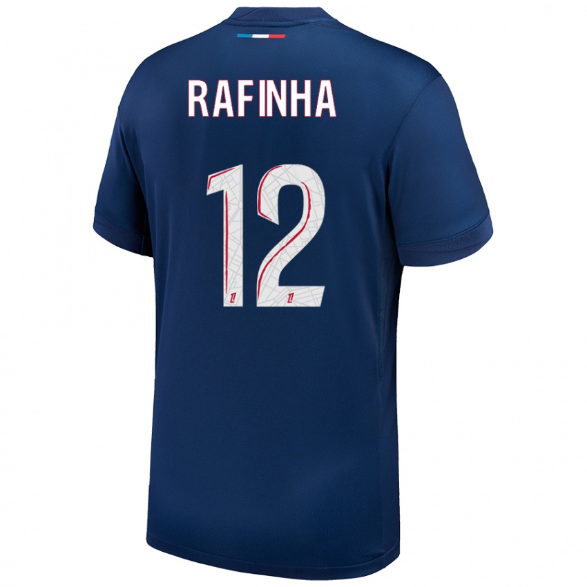 Uomo Maglia Rafinha #12 Blu Navy Bianco Kit Gara Home 2024/25 Maglietta