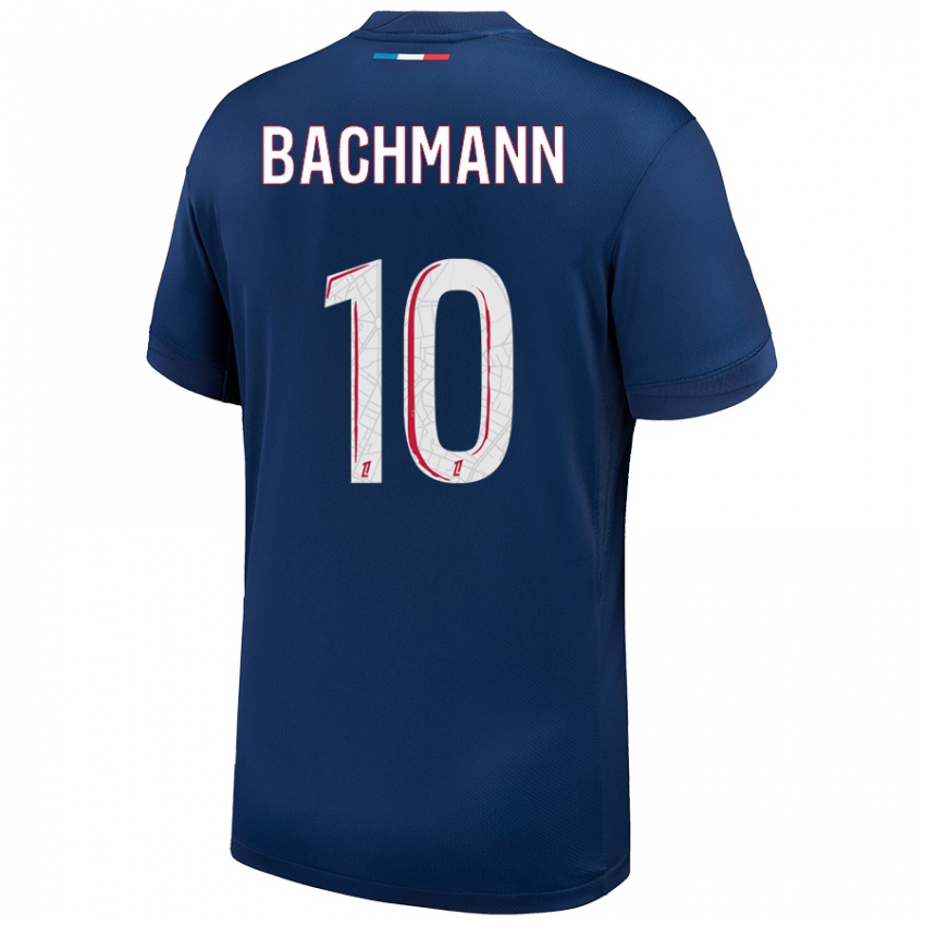 Uomo Maglia Ramona Bachmann #10 Blu Navy Bianco Kit Gara Home 2024/25 Maglietta