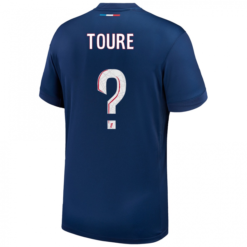 Uomo Maglia Almami Toure #0 Blu Navy Bianco Kit Gara Home 2024/25 Maglietta