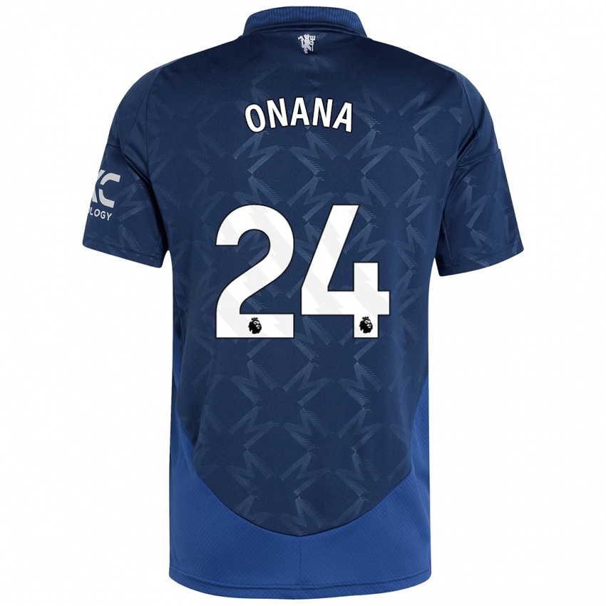 Uomo Maglia Andre Onana #24 Indaco Kit Gara Away 2024/25 Maglietta