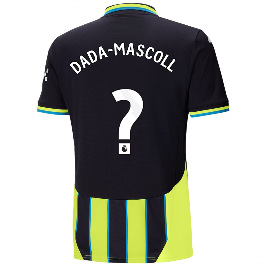 Uomo Maglia Isaiah Dada-Mascoll #0 Blu Giallo Kit Gara Away 2024/25 Maglietta