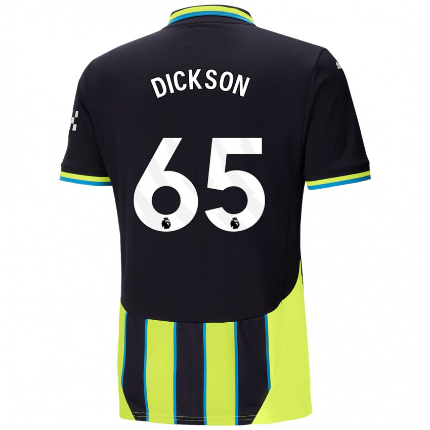 Uomo Maglia Will Dickson #65 Blu Giallo Kit Gara Away 2024/25 Maglietta