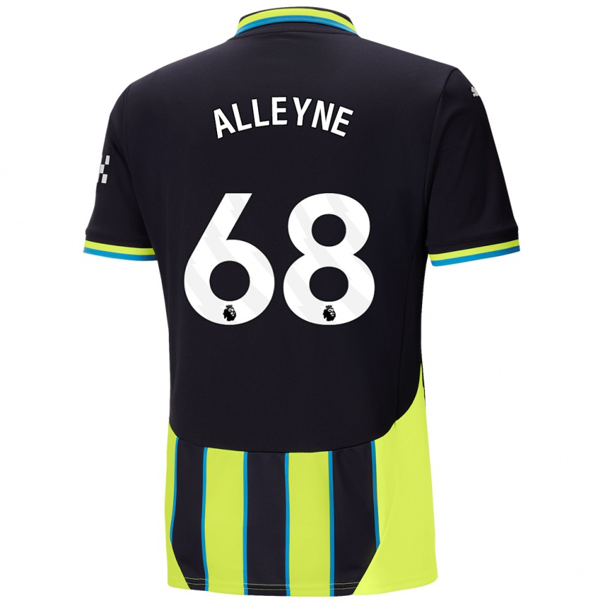 Uomo Maglia Max Alleyne #68 Blu Giallo Kit Gara Away 2024/25 Maglietta