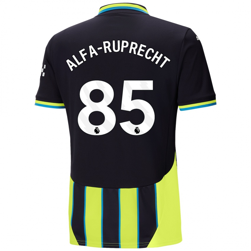 Uomo Maglia Farid Alfa-Ruprecht #85 Blu Giallo Kit Gara Away 2024/25 Maglietta