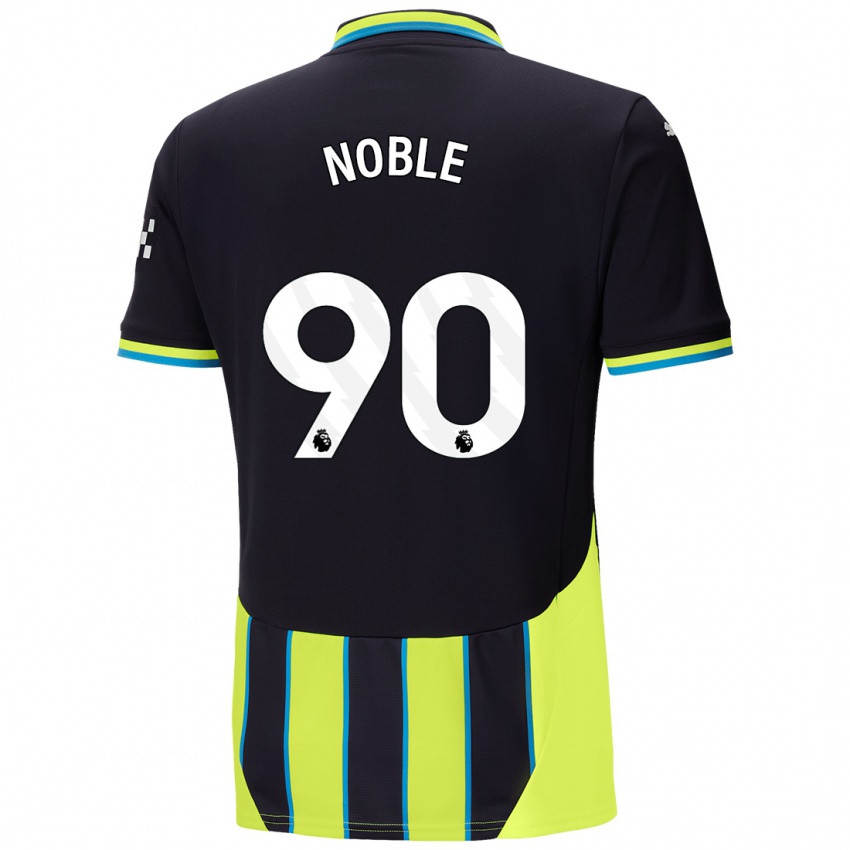 Uomo Maglia Kian Noble #90 Blu Giallo Kit Gara Away 2024/25 Maglietta